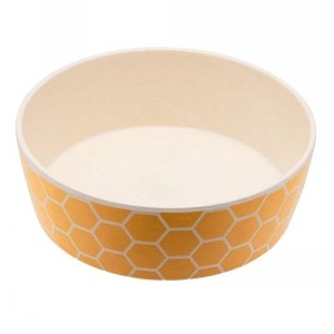 BECO BAMBOO DOG BOWL SAVE THE BEES HONEYCOMB